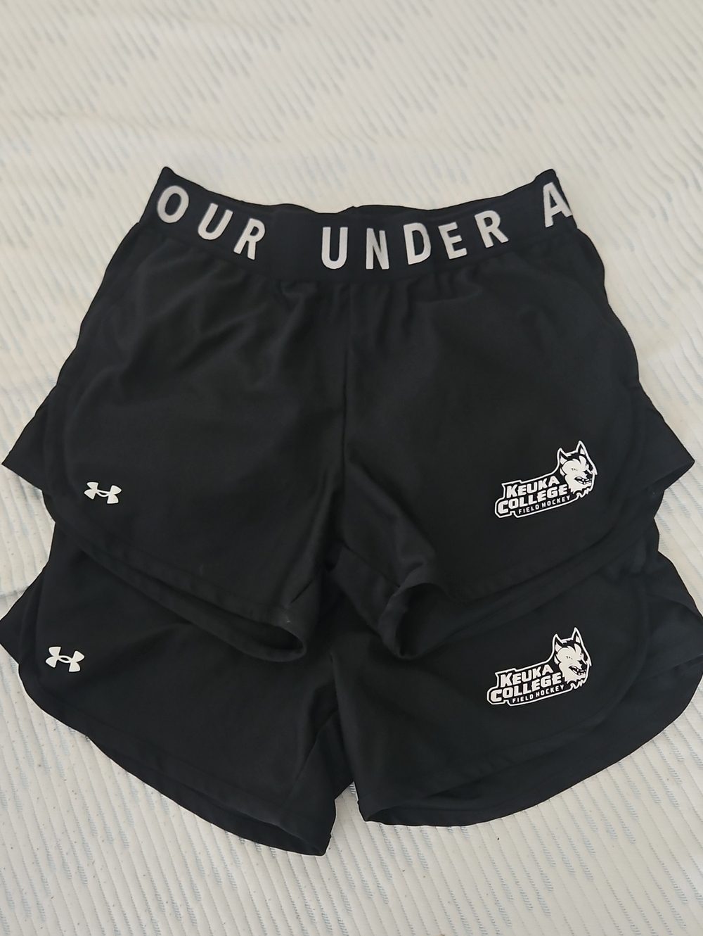 2 Pair Under Armour Women’s Shorts with Keuka College Field Hockey Logo